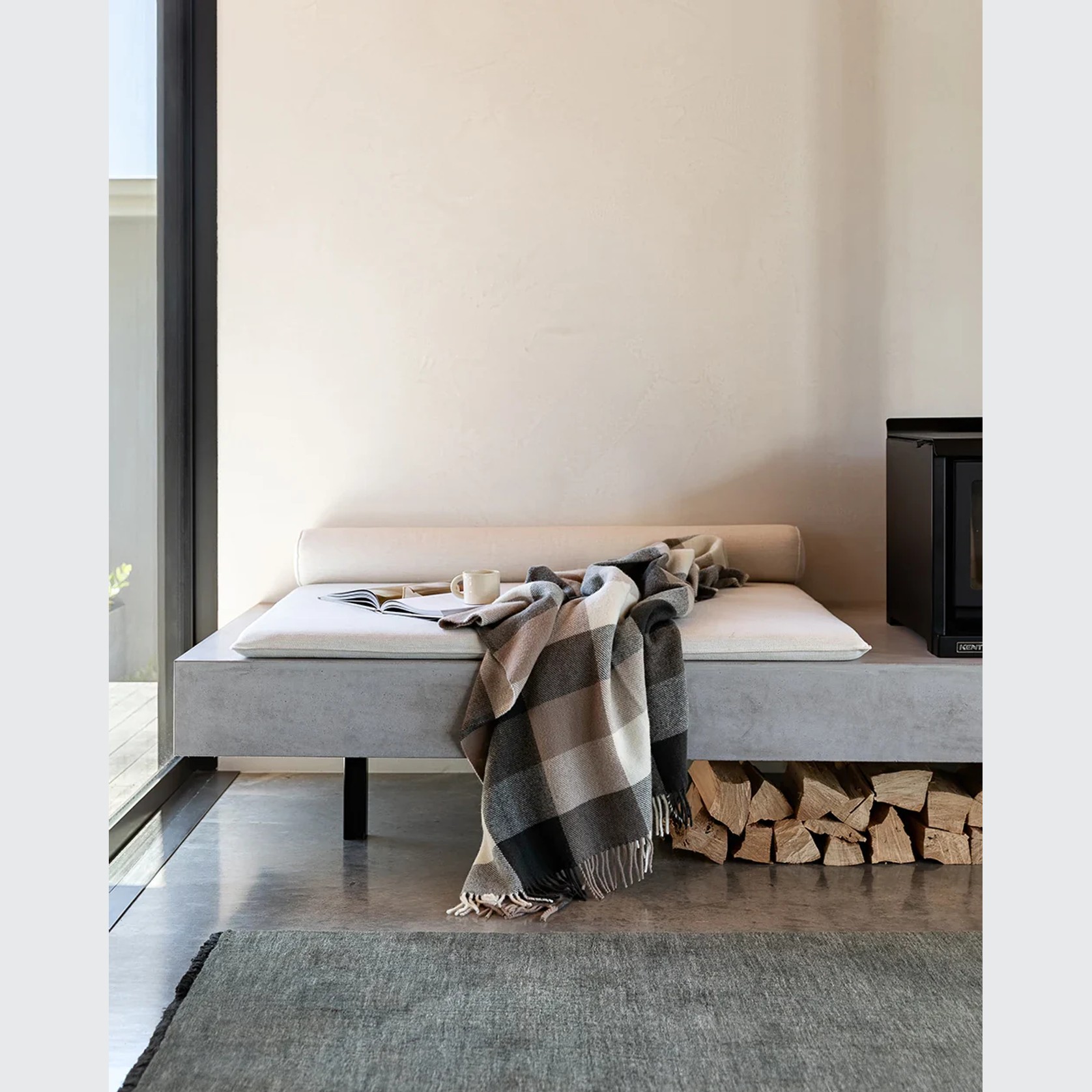Baya Glenburn Wool Throw Blanket - Multi | Made in NZ gallery detail image