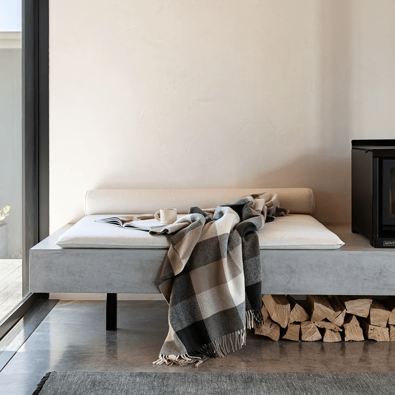 Baya Glenburn Wool Throw Blanket - Multi | Made in NZ gallery detail image