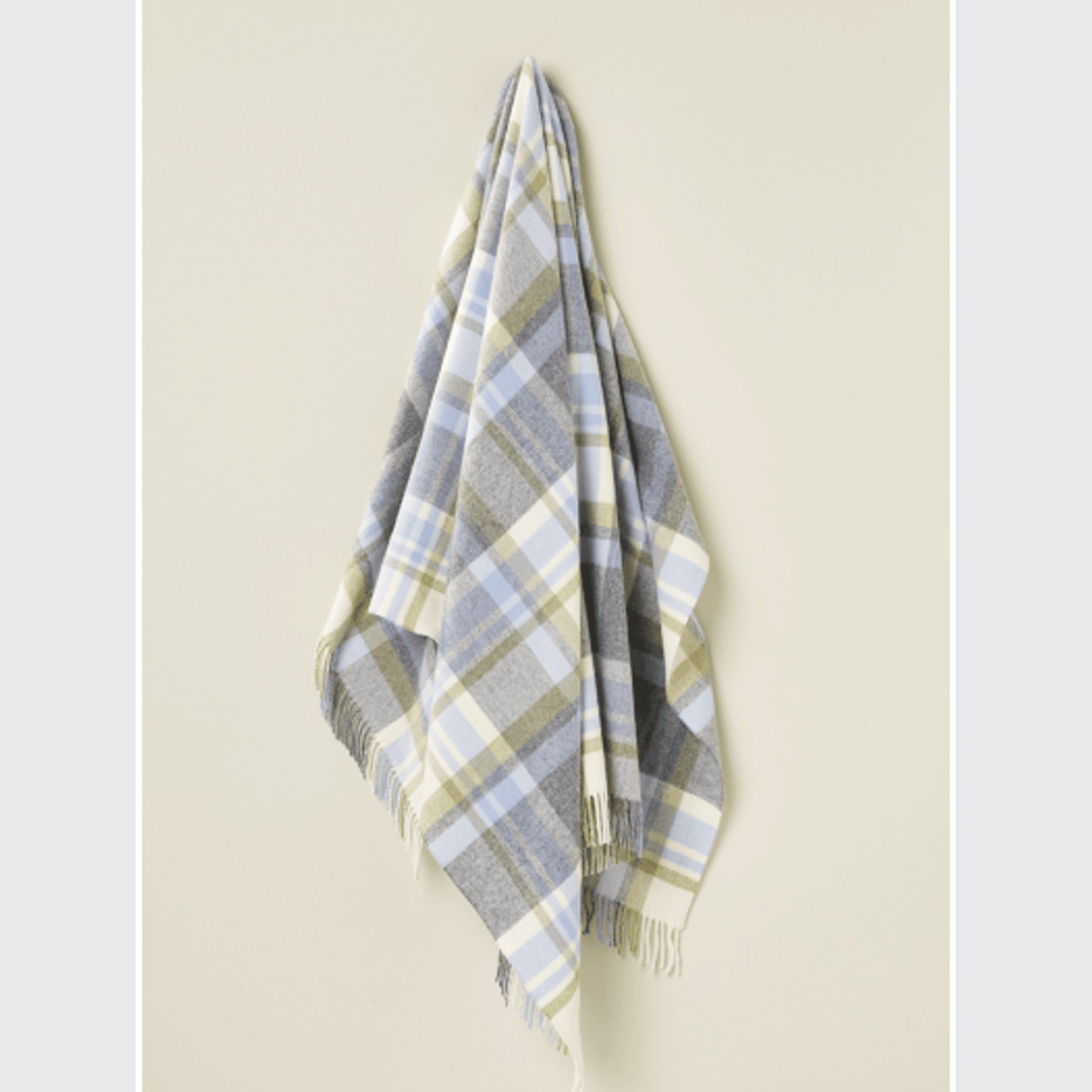 NZ Wool Throw - Portree Duck Egg | 100% Merino Wool gallery detail image