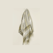 NZ Wool Throw - Woodale - Olive | 100% Pure Wool gallery detail image