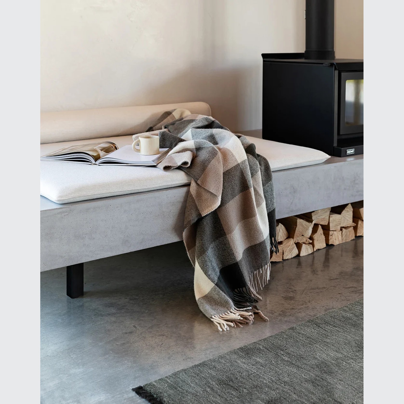 Baya Glenburn Wool Throw Blanket - Multi | Made in NZ gallery detail image