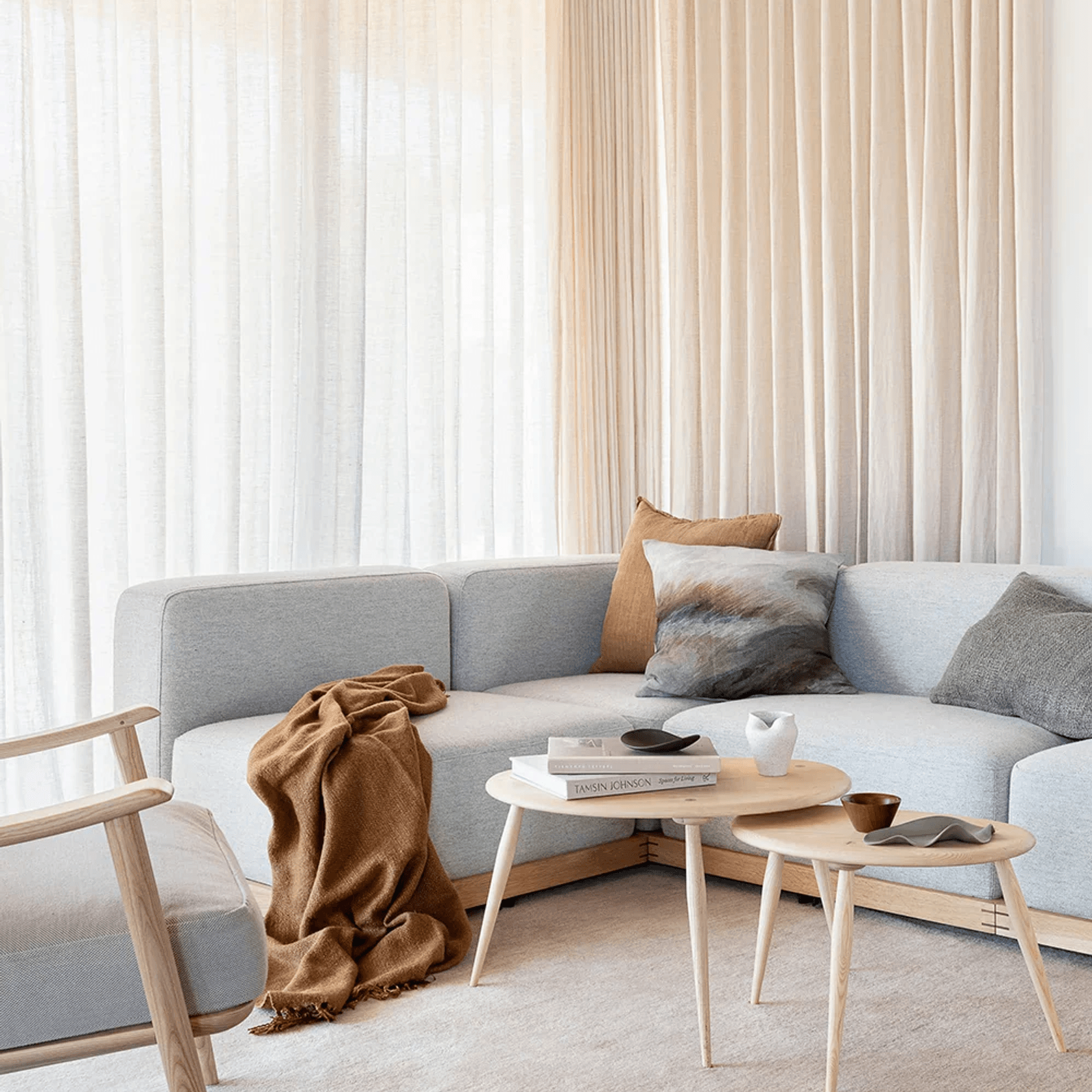 Baya Richmond Throw - Cinnamon | Acrylic/Wool Blend gallery detail image