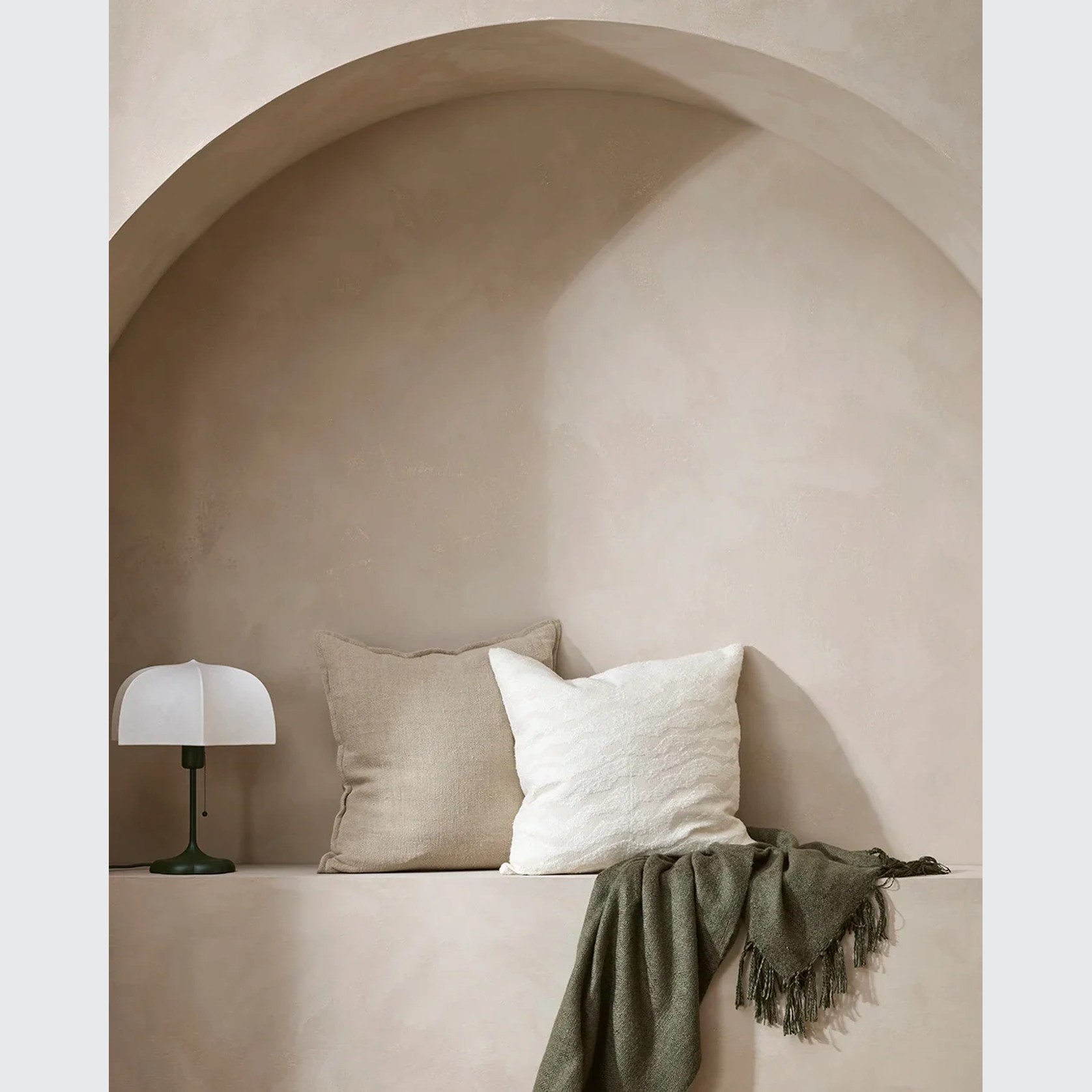 Baya Richmond Throw - Dark Olive | Acrylic/Wool Blend gallery detail image