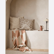 Baya Winton Throw - Coral | Wool/Cotton Blend gallery detail image