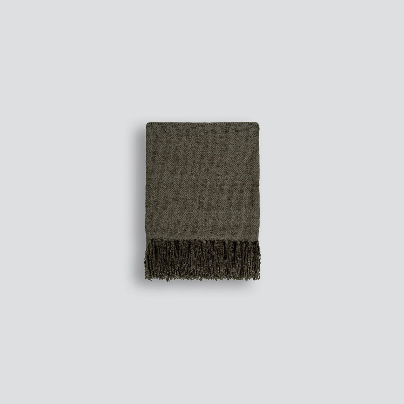 Baya Richmond Throw - Dark Olive | Acrylic/Wool Blend gallery detail image