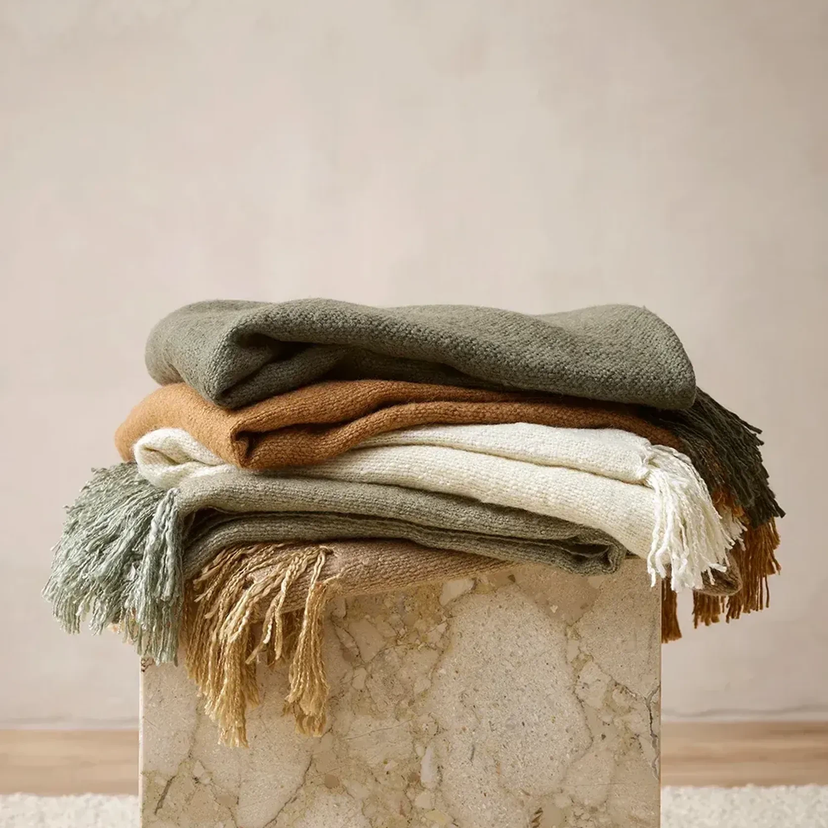 Baya Richmond Throw - Cumin | Acrylic/Wool Blend gallery detail image