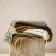 Baya Richmond Throw - Cumin | Acrylic/Wool Blend gallery detail image