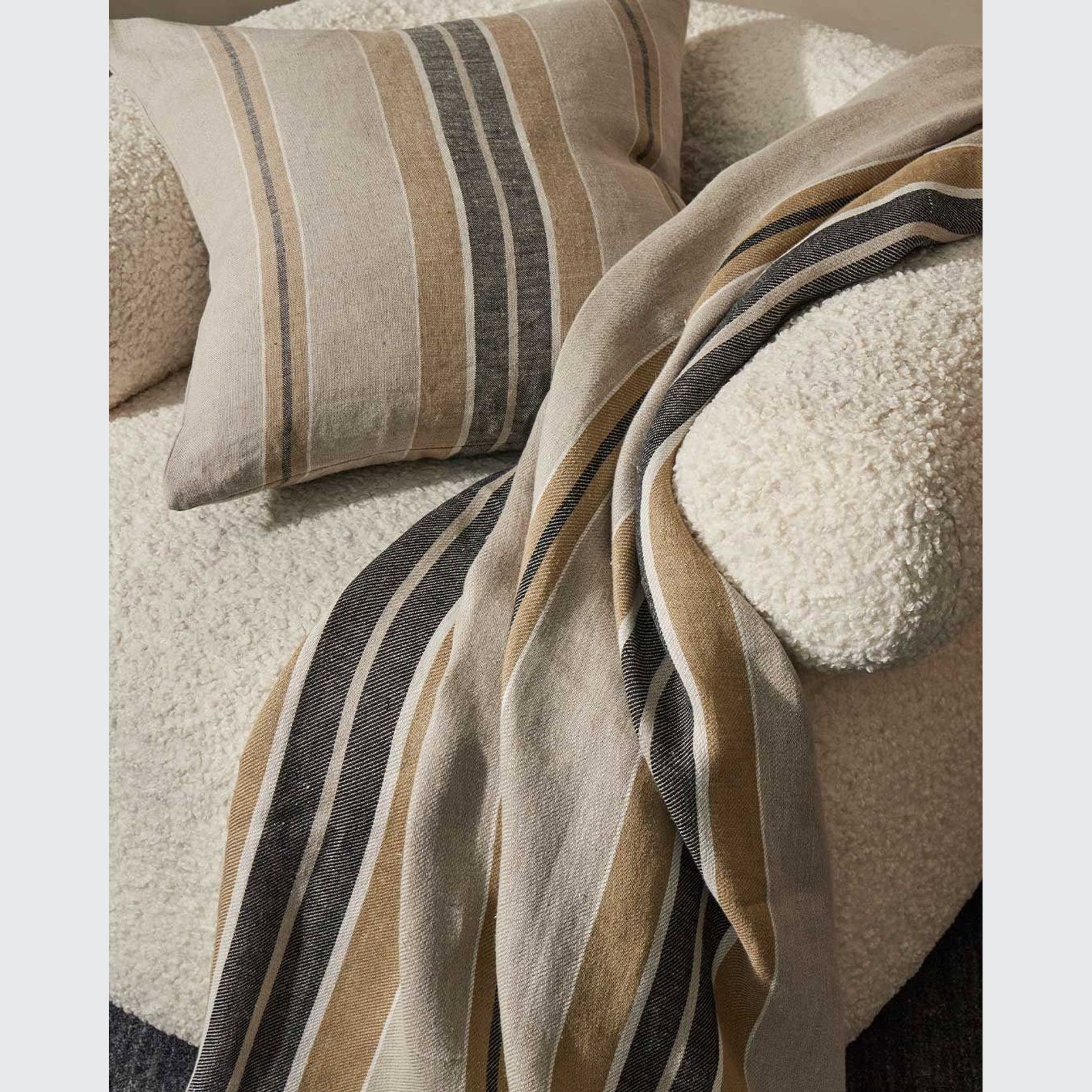Weave Home European Linen Franco Throw - Clay gallery detail image