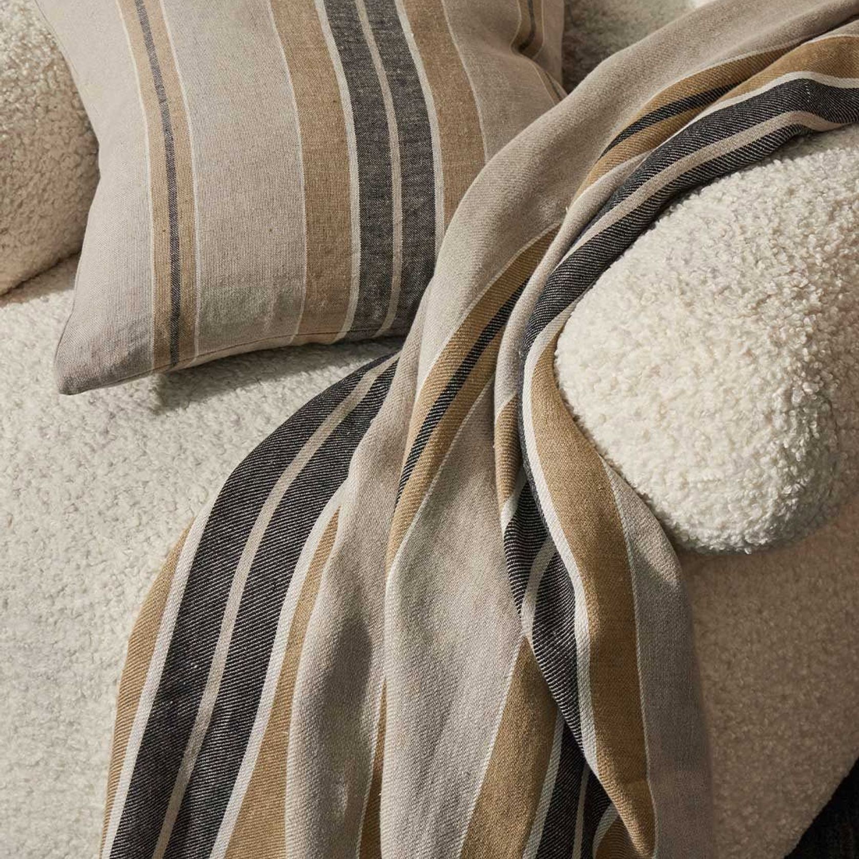 Weave Home European Linen Franco Throw - Clay gallery detail image