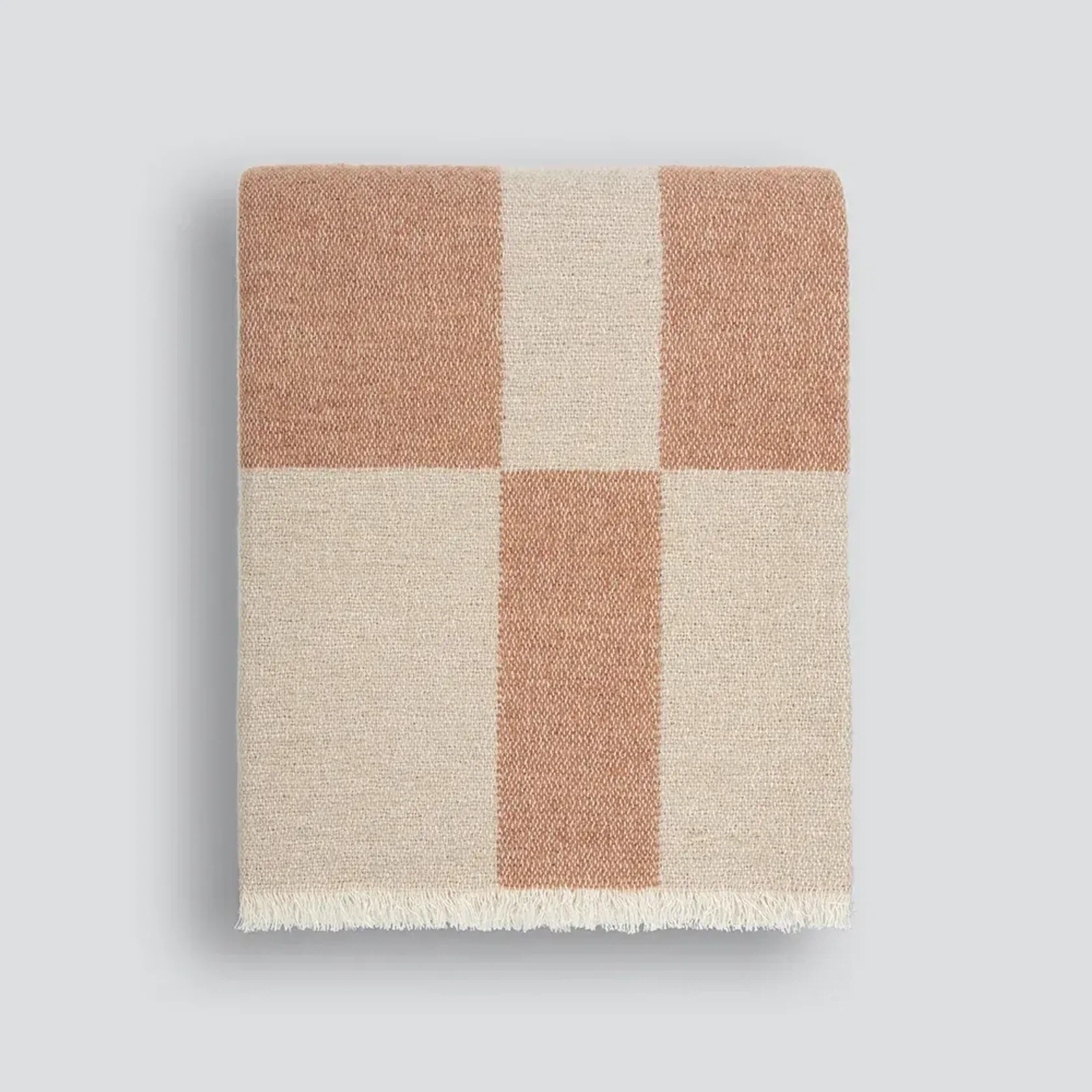 Baya Winton Throw - Coral | Wool/Cotton Blend gallery detail image