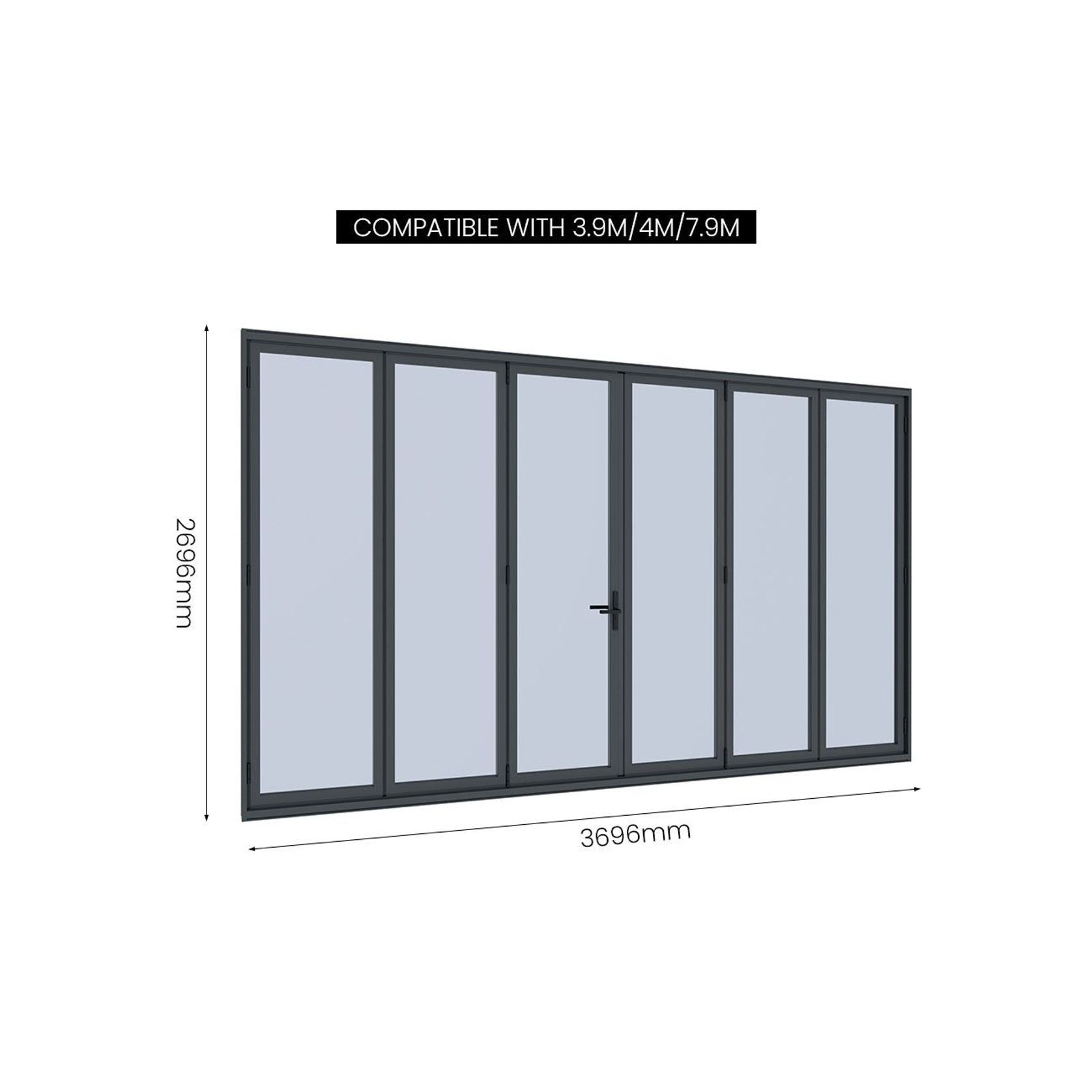 Bifold Glass Door For Tasman Wall Mounted Pergola gallery detail image
