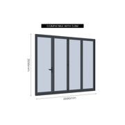 Bifold Glass Door For Pacific Freestanding Pergola gallery detail image
