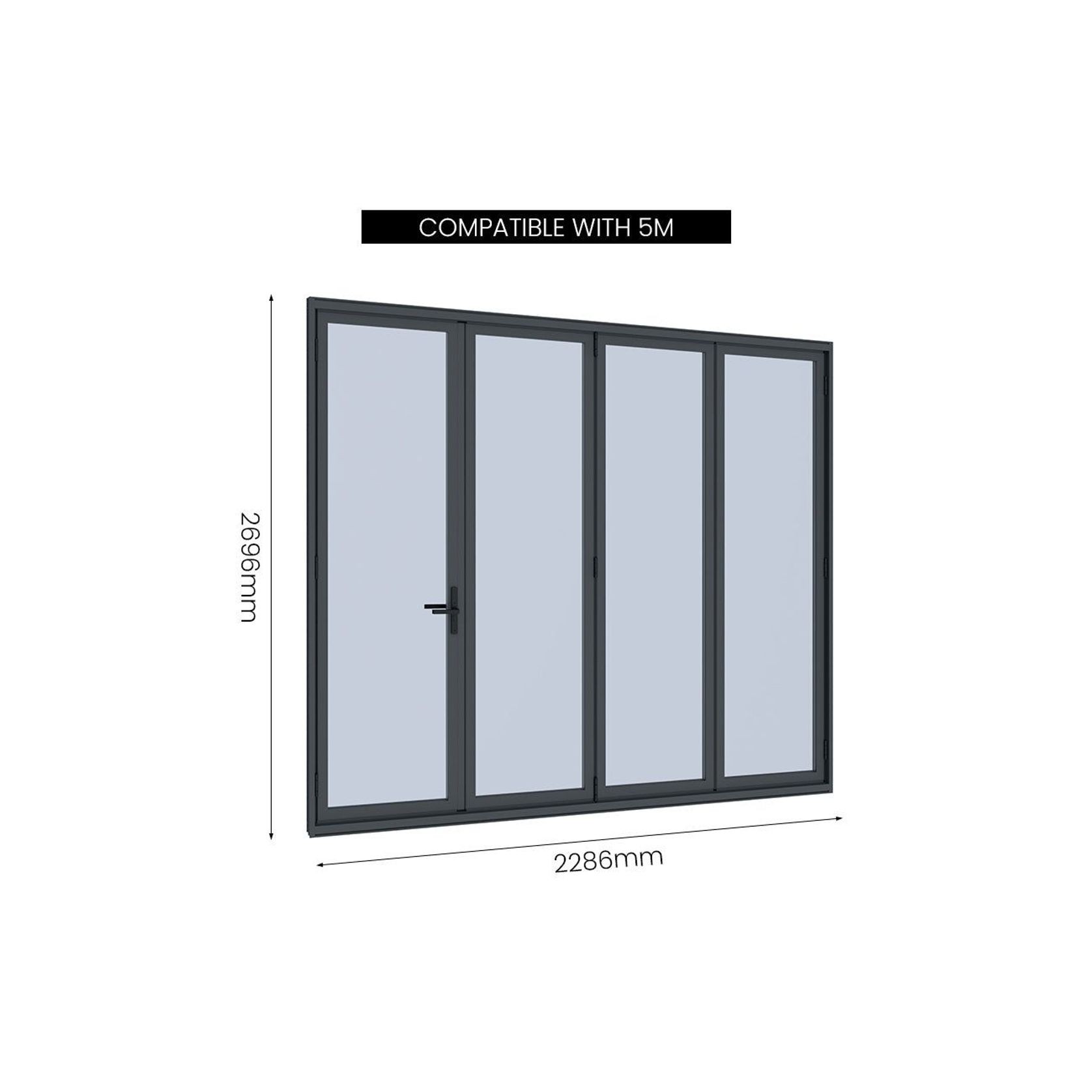 Bifold Glass Door For Pacific Freestanding Pergola gallery detail image