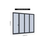 Bifold Glass Door For Pacific Freestanding Pergola gallery detail image