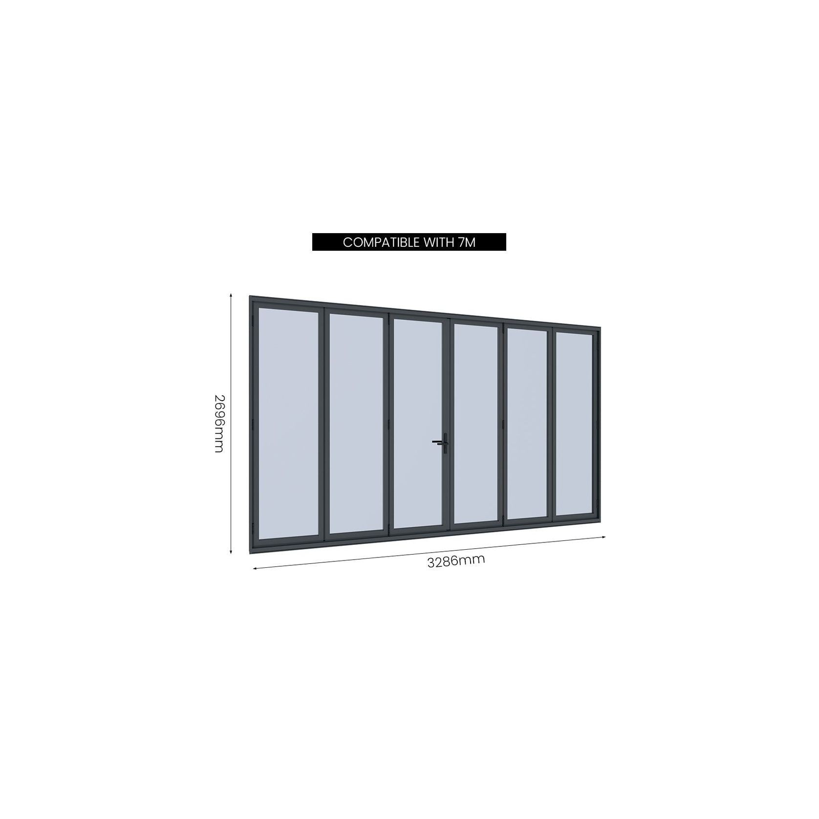 Tasman Wall Mounted Pergola Bifold Glass Door gallery detail image