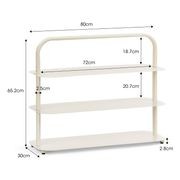 Tresta 3 Tier Low Shelf | Beige Cream gallery detail image