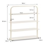 Tresta 4 Tier Medium Shelf | Beige Cream gallery detail image