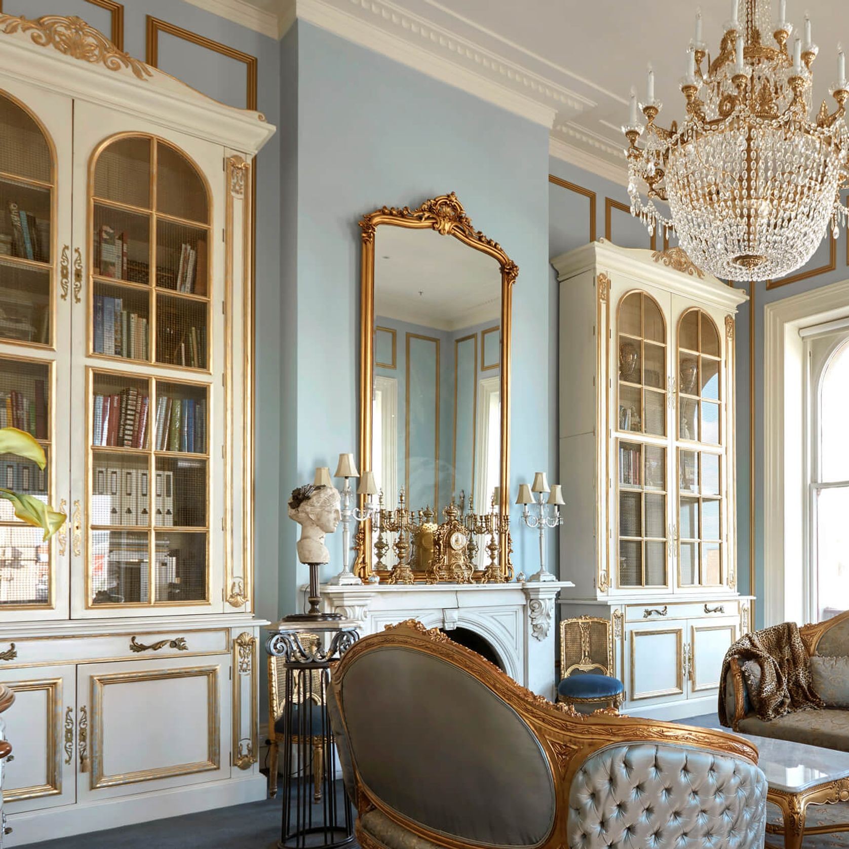 French Gilded Bookcases gallery detail image