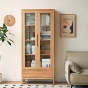 Seattle Natural Solid Oak Large Display Bookcase gallery detail image