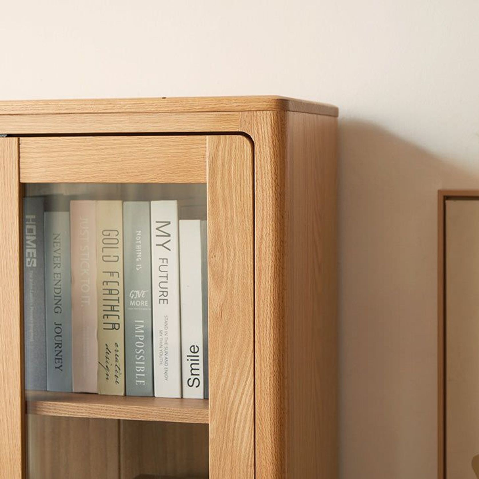 Seattle Natural Solid Oak Large Display Bookcase gallery detail image