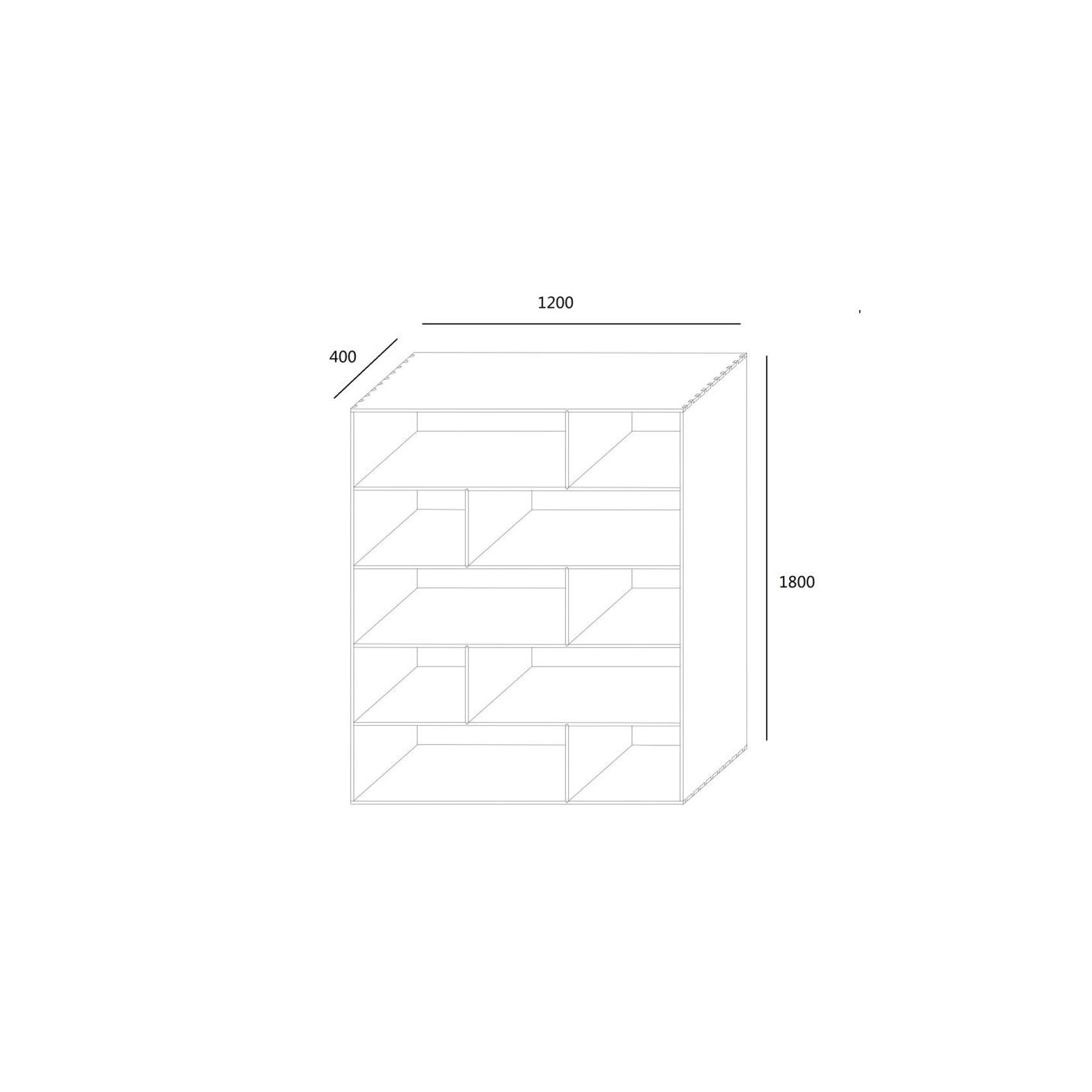 Stax Hardwood Staggered Bookcase | Natural | Wide 1200 gallery detail image