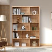 Stax Hardwood Staggered Bookcase | Natural | Wide 1200 gallery detail image