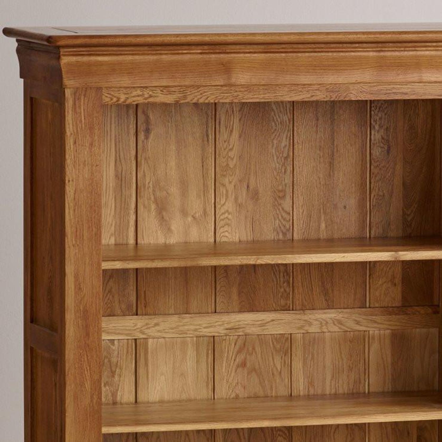French Rustic Solid Oak Small Bookcase gallery detail image