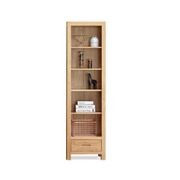 Humbie Natural Solid Oak Slim Bookcase gallery detail image