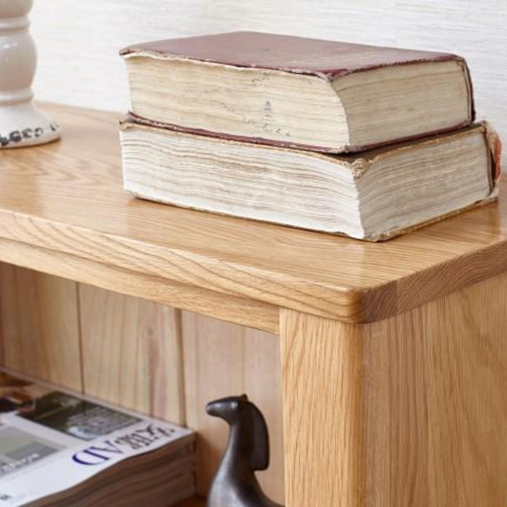 Humbie Natural Solid Oak Small Bookcase gallery detail image