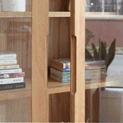 Humbie Solid Oak Large Display Cabinet gallery detail image
