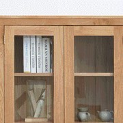 Humbie Solid Oak Large Display Cabinet gallery detail image
