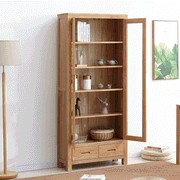 Humbie Solid Oak Large Display Cabinet gallery detail image
