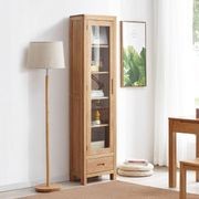 Humbie Solid Oak Slim Display Cabinet gallery detail image