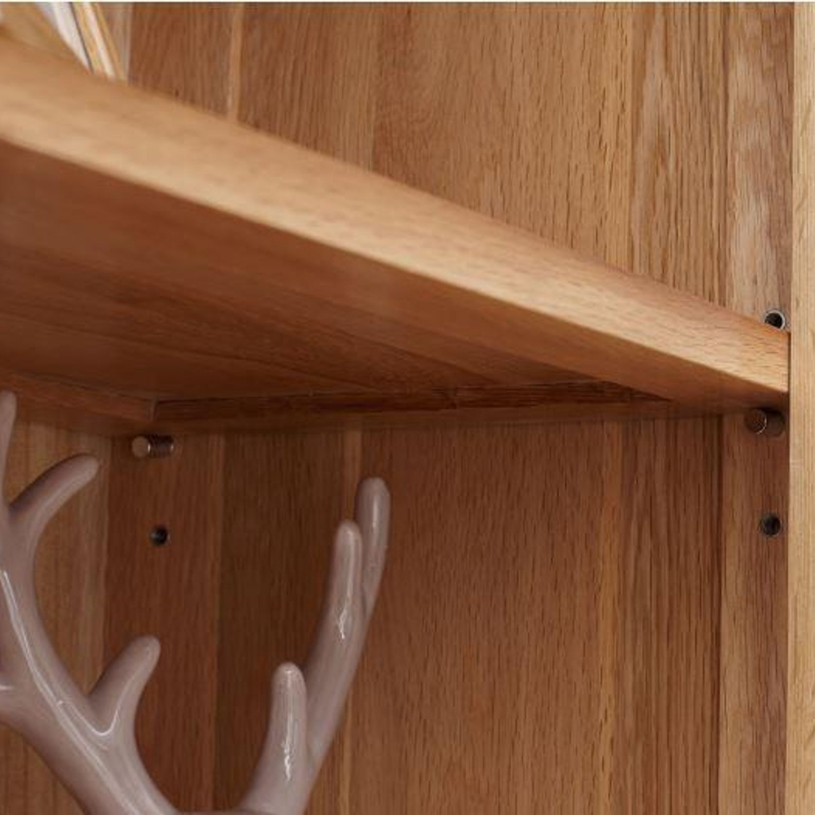 Humbie Solid Oak Slim Display Cabinet gallery detail image