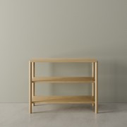 Nordica Bookshelf - 2 Tier Solid Oak (small) gallery detail image