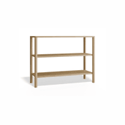 Nordica Bookshelf - 2 Tier Solid Oak (small) gallery detail image