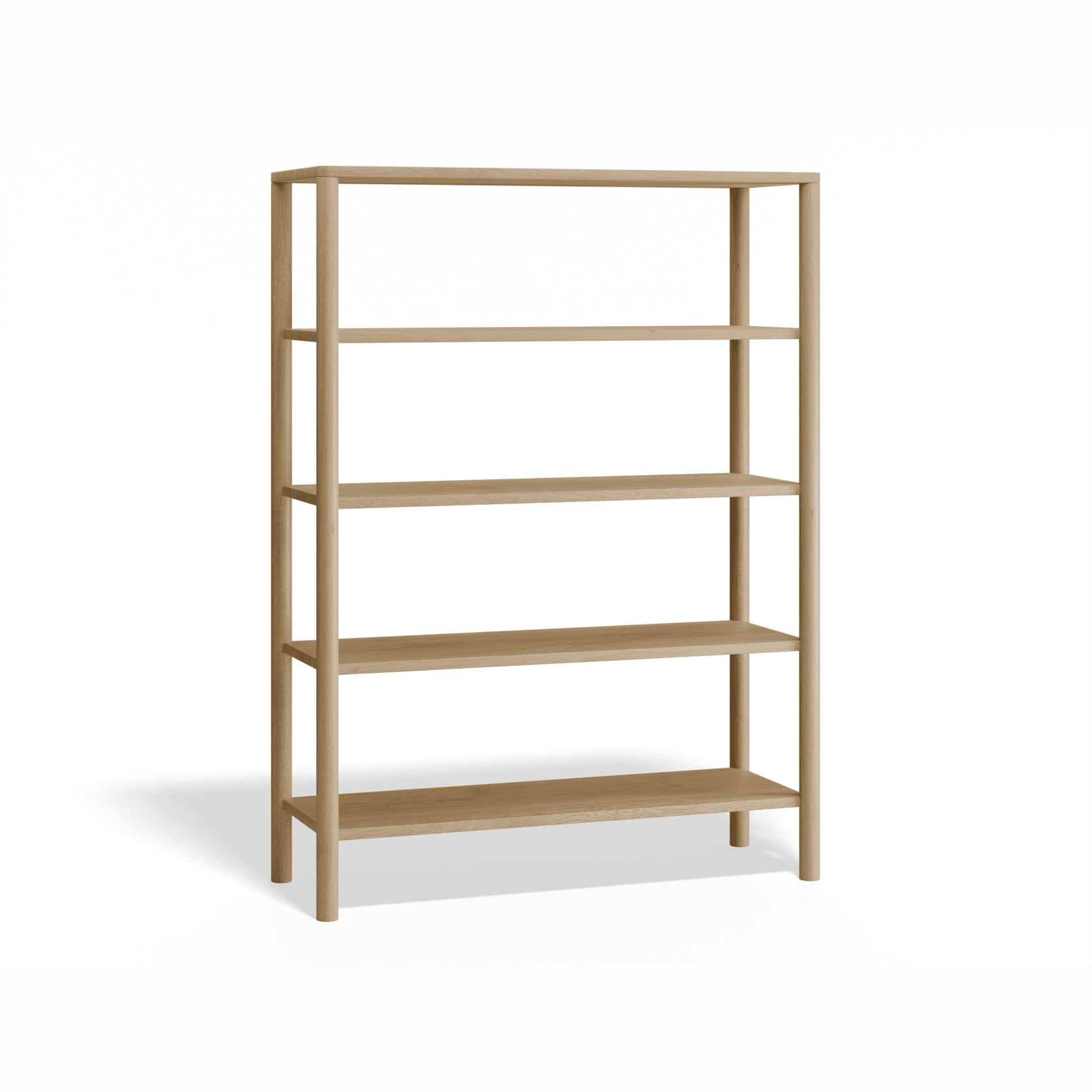 Nordica Bookshelf - 4 Tier Solid Oak (large) gallery detail image