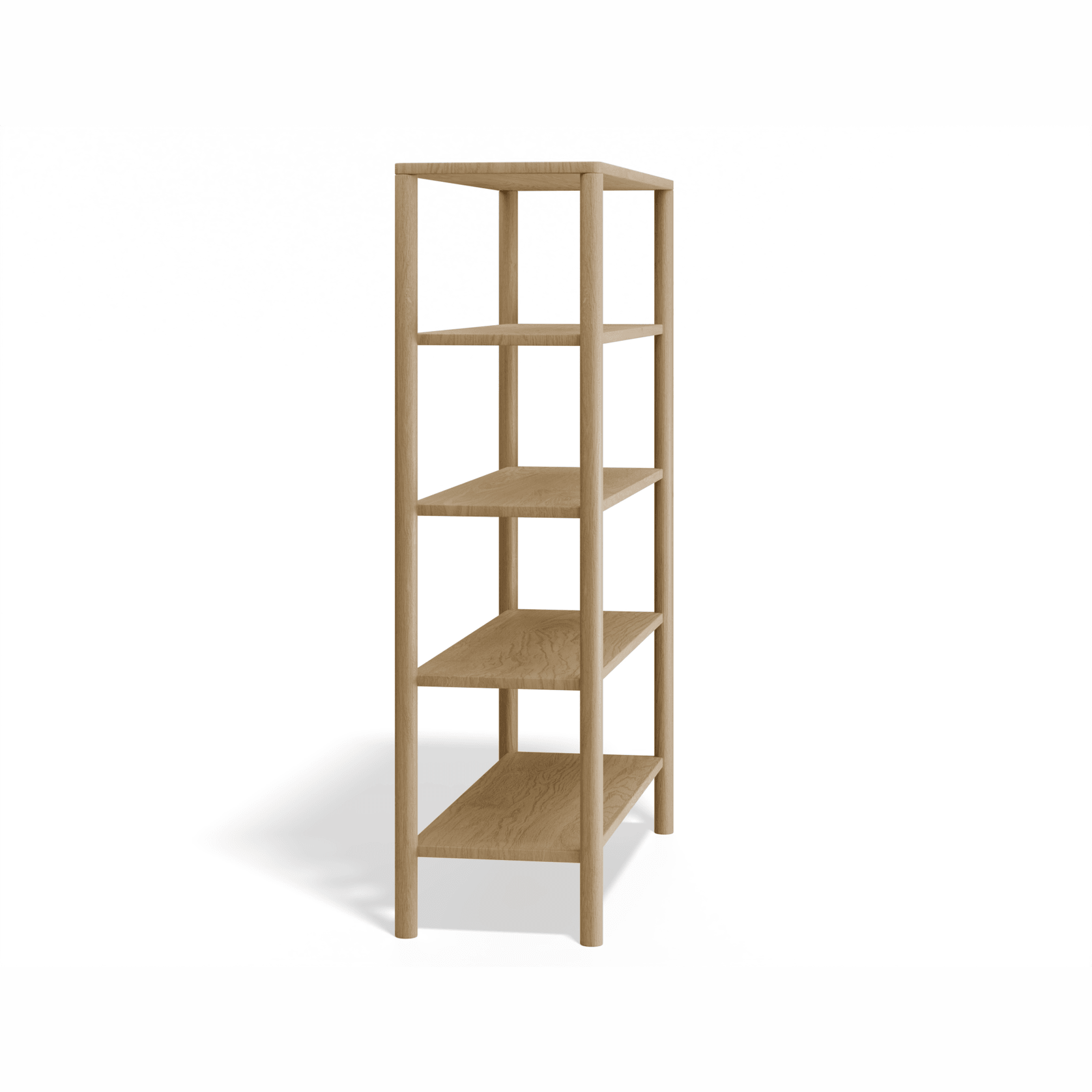 Nordica Bookshelf - 4 Tier Solid Oak (large) gallery detail image