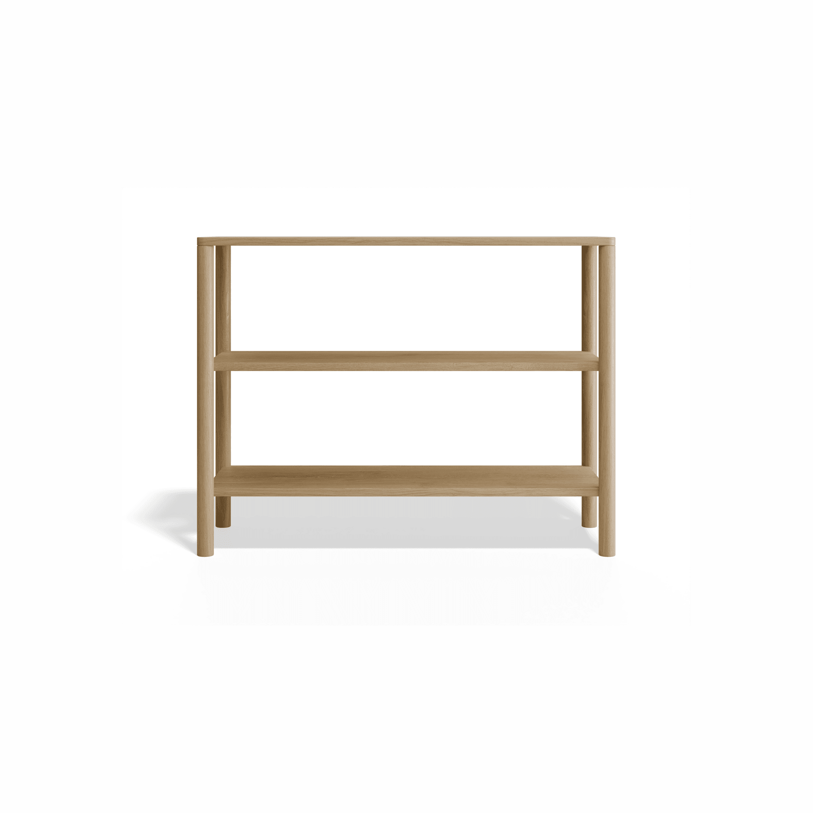 Nordica Bookshelf - 2 Tier Solid Oak (small) gallery detail image
