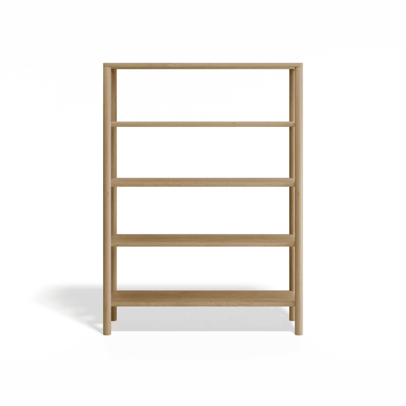 Nordica Bookshelf - 4 Tier Solid Oak (large) gallery detail image