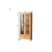 Seattle Natural Solid Oak Large Display Bookcase gallery detail image