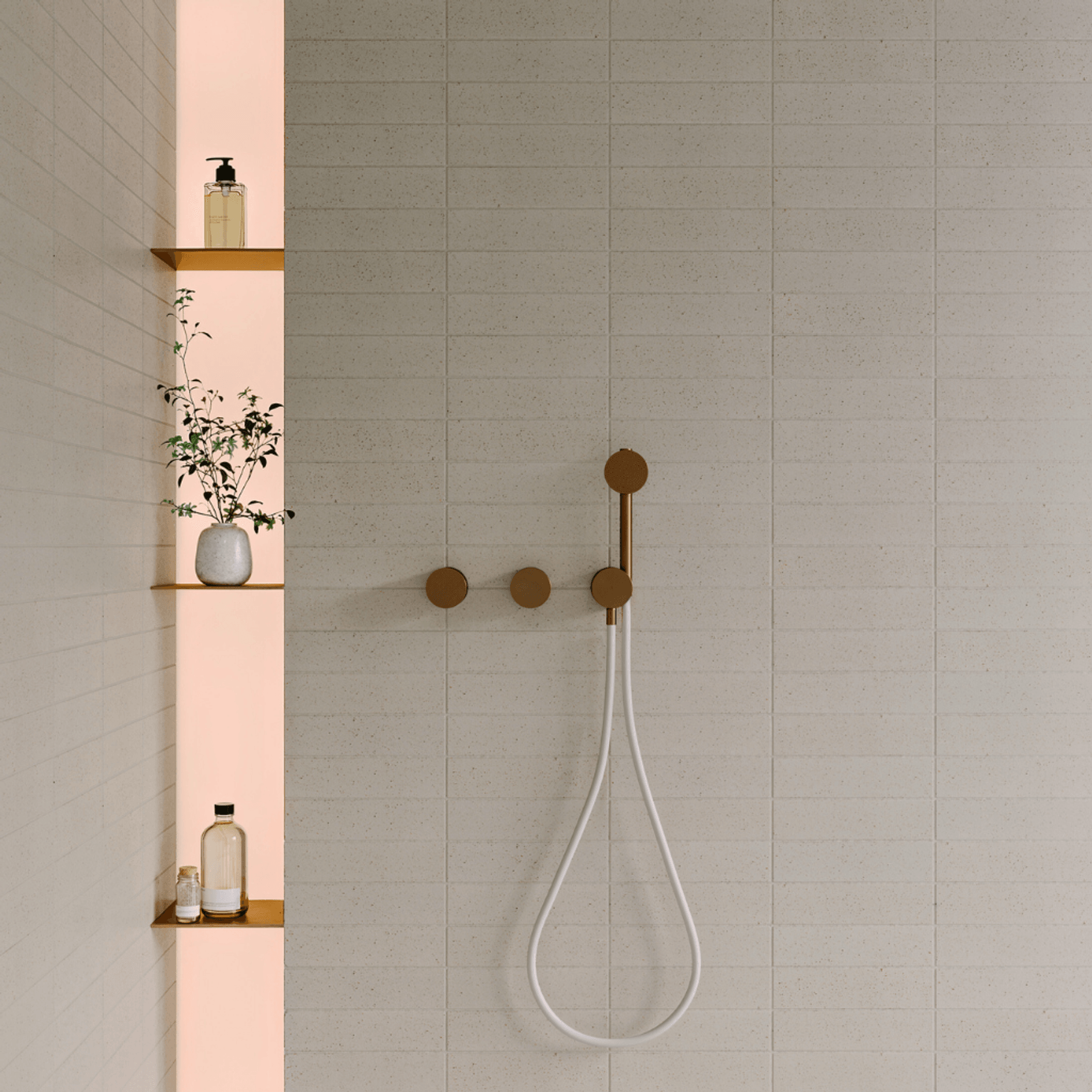 Komo Speckle Beige Brick Tile gallery detail image