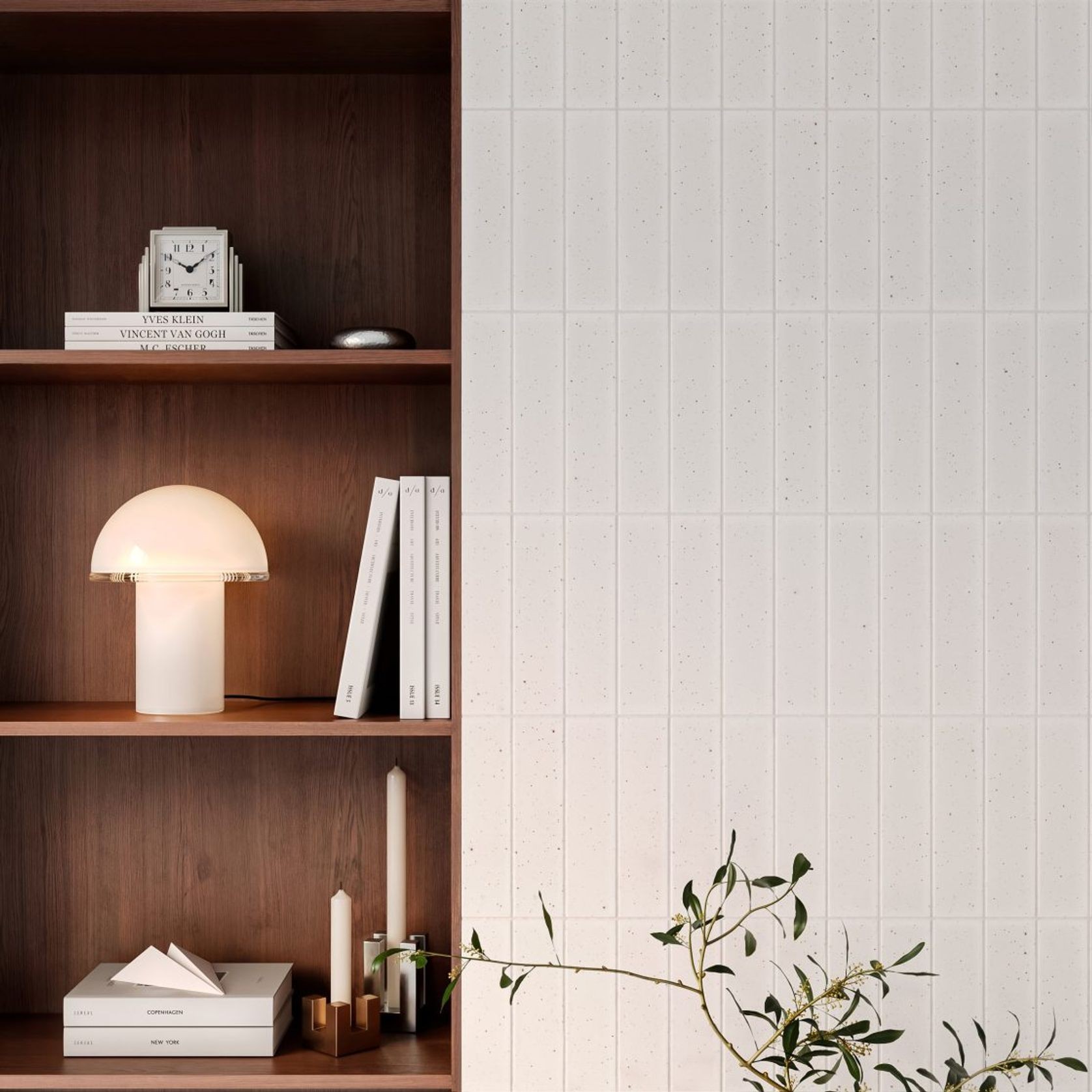 Komo Speckle White Brick Tile gallery detail image