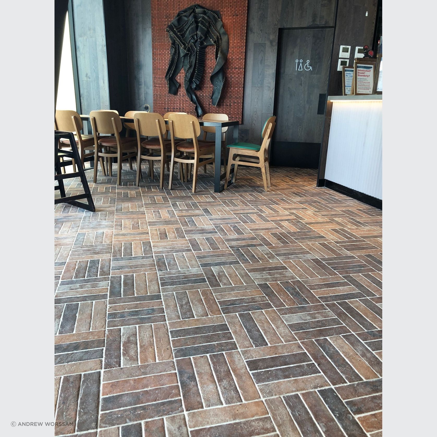 Antico Casale Bruciato brick floor tiles