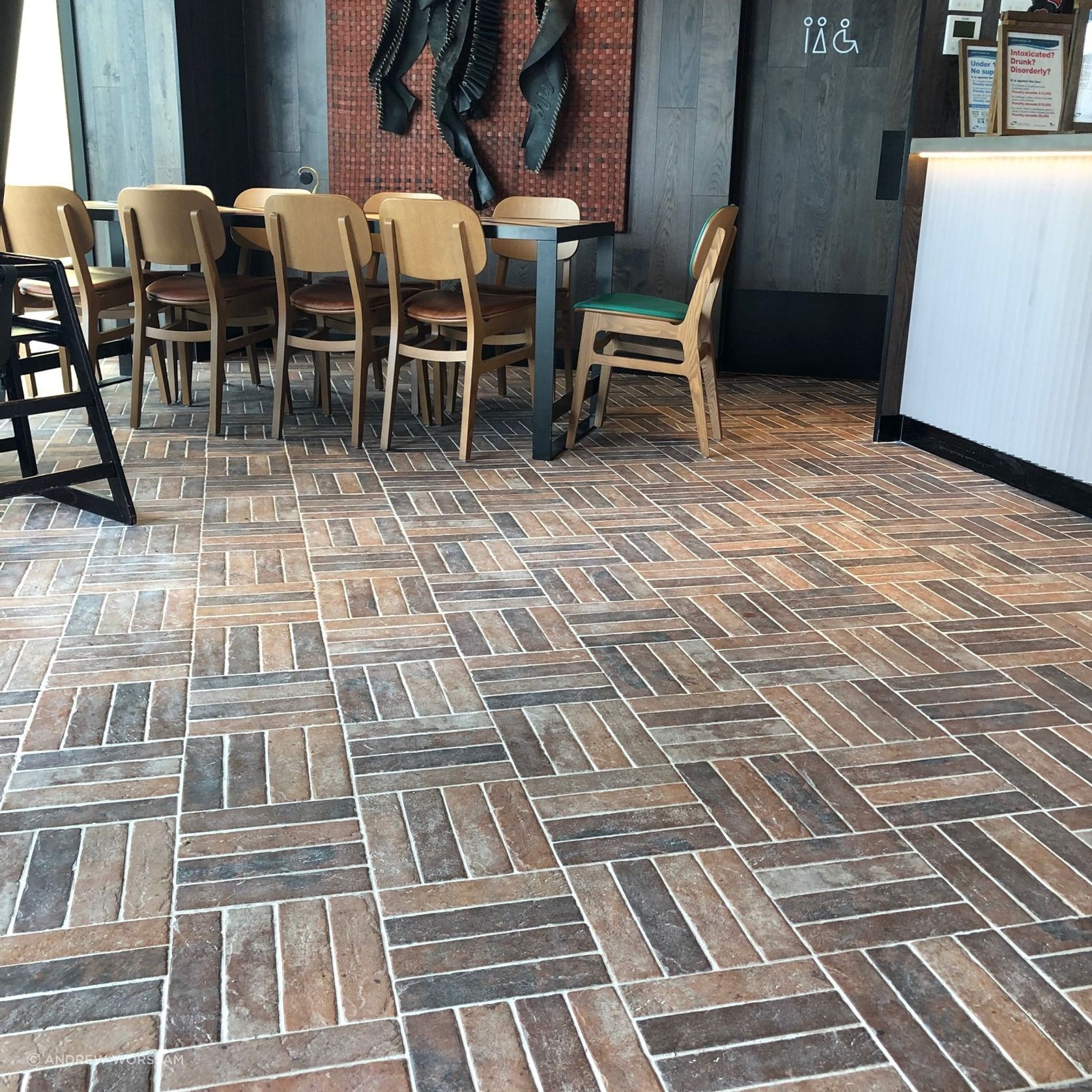 Antico Casale Bruciato brick floor tiles