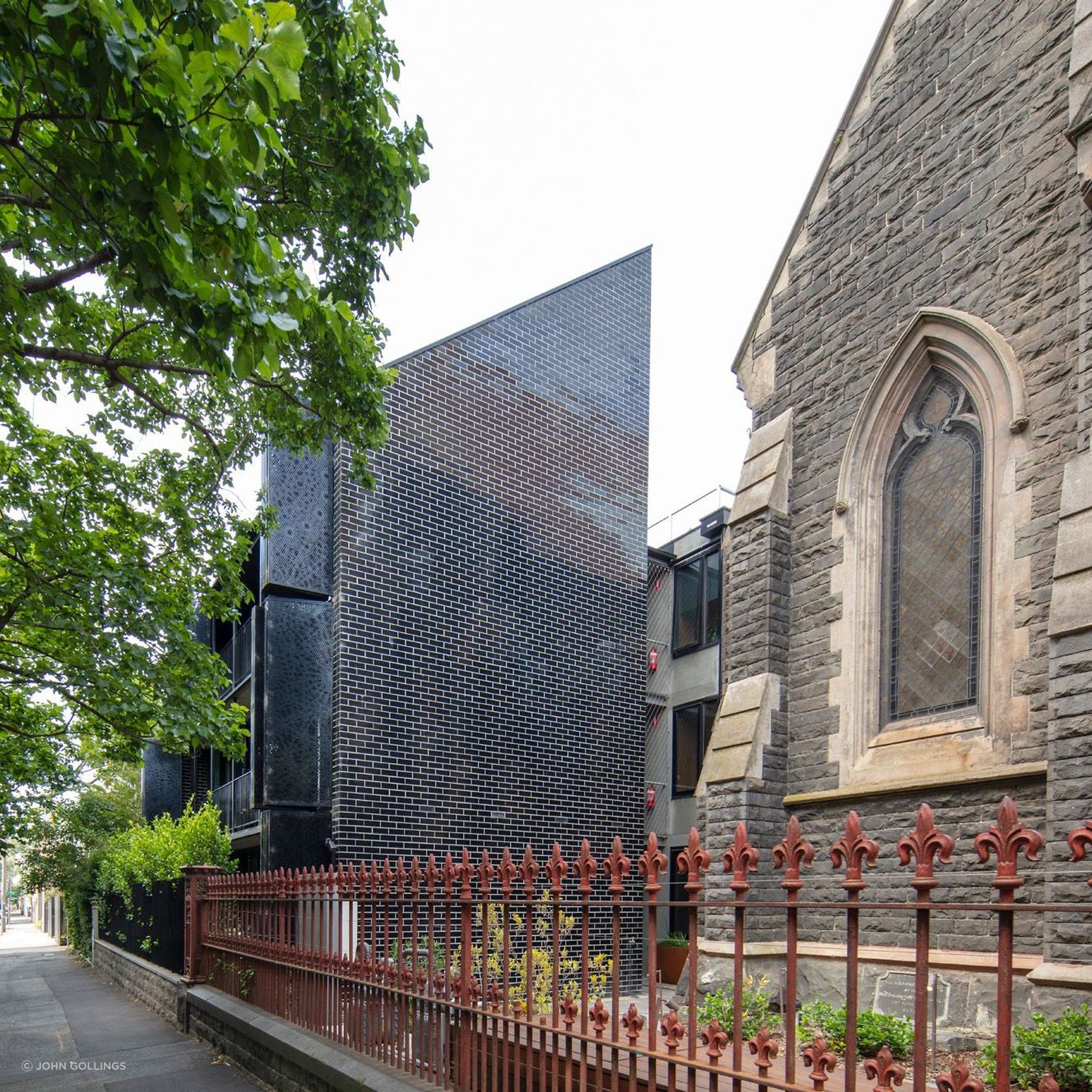 Black Glazed tiles, Church on Napier