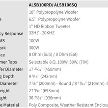 Ambisonic 10" Bollard Round Black Speaker gallery detail image