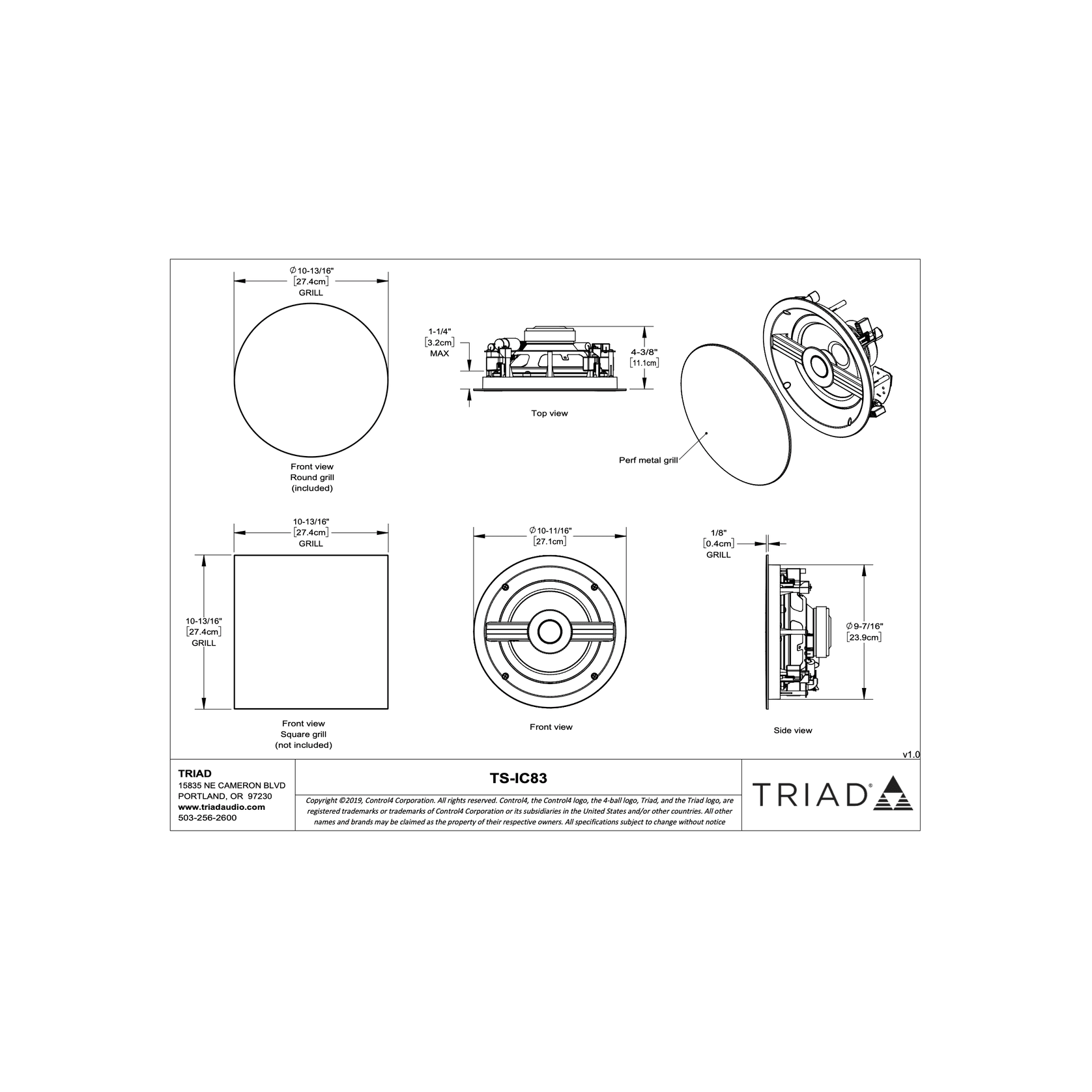 Triad In-Wall Speaker Distributed Audio Series 3 Series 3 (Each) gallery detail image