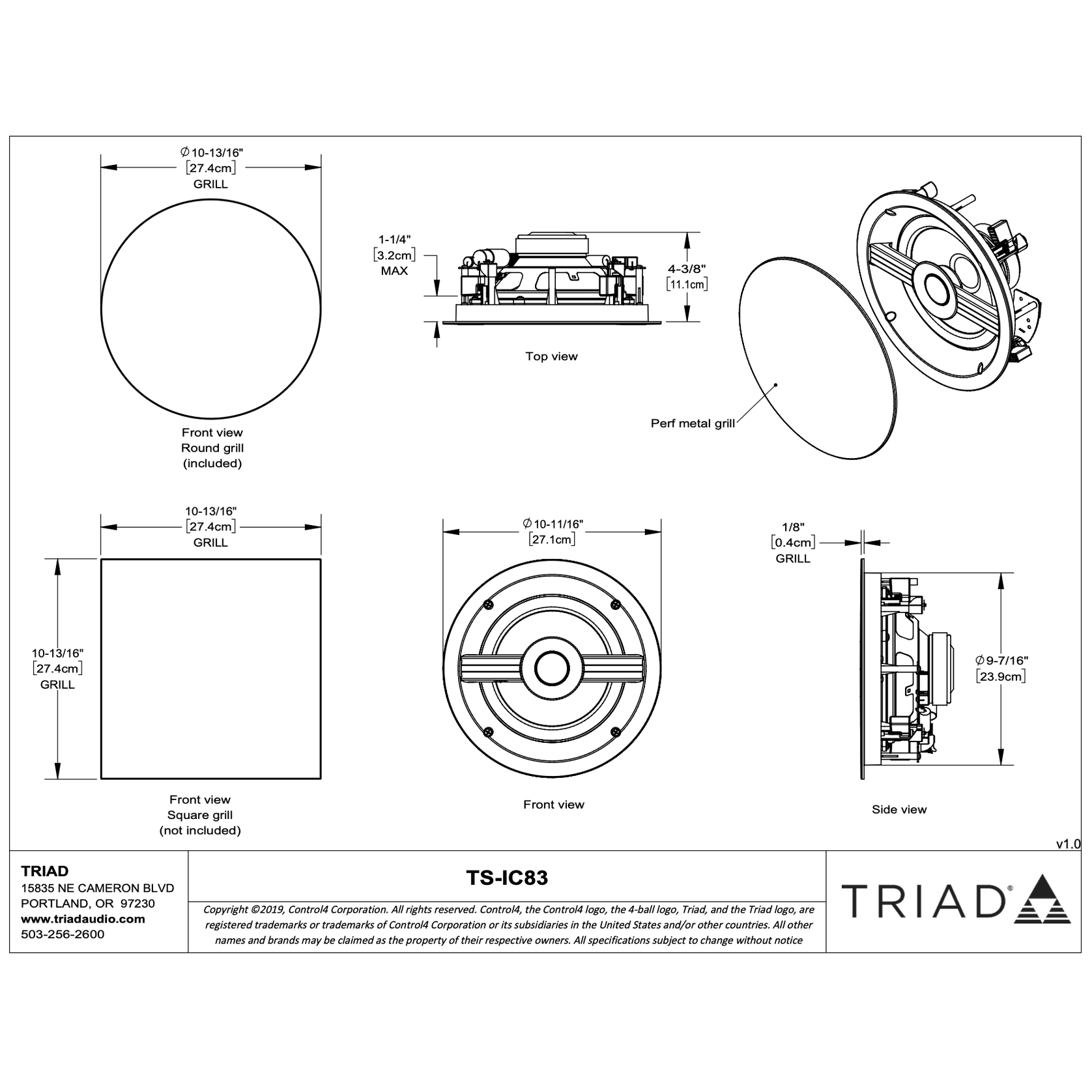 Triad In-Wall Speaker Distributed Audio Series 3 Series 3 (Each) gallery detail image