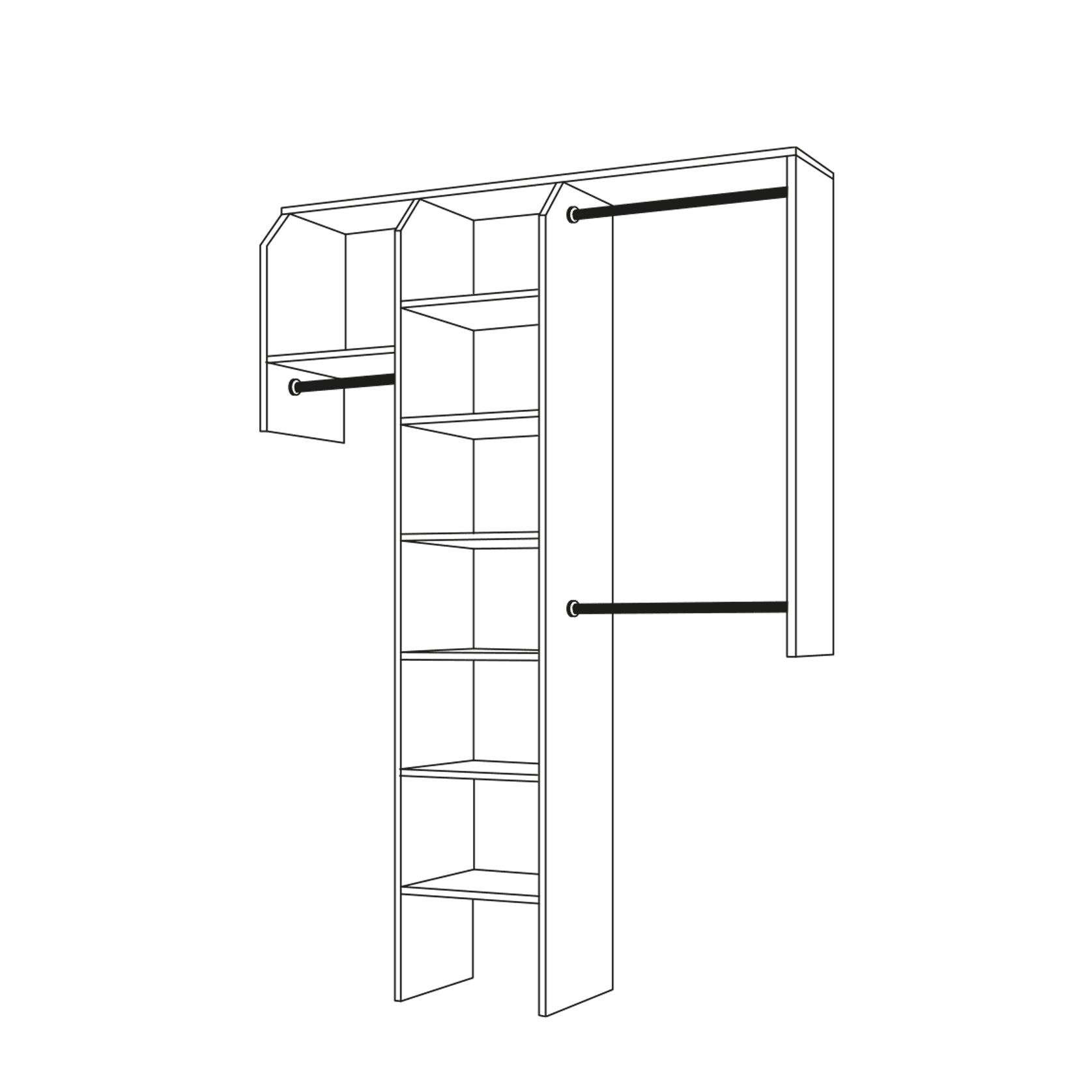 Reach-In With Drawers Wardrobe gallery detail image